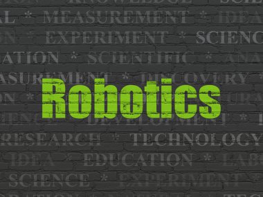 Bilim kavramı: Robotik duvar arka plan üzerinde