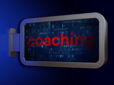 Learning concept: Coaching on billboard background