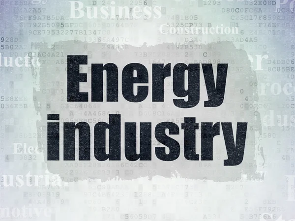Herstellungskonzept: Energiewirtschaft auf digitalem Papierhintergrund — Stockfoto