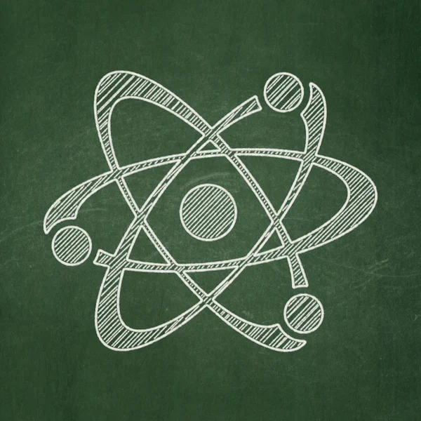 Science concept: Molecule on chalkboard background — Stock Fotó