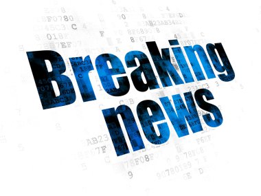 Haber kavramı: Breaking News dijital arka plan üzerinde