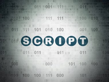 Database concept: Script on Digital Paper background