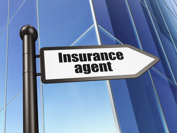 Insurance concept: sign Insurance Agent on Building background — Stock Photo, Image