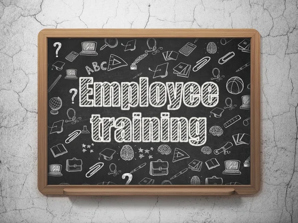 Learning concept: Employee Training on School Board background — Stock Photo, Image