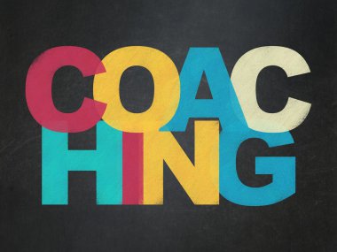 Learning concept: Coaching on School Board background