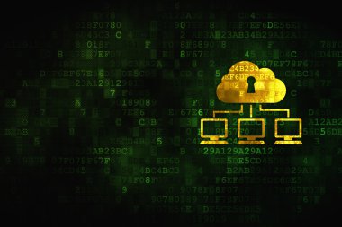 Security concept: Cloud Network on digital background