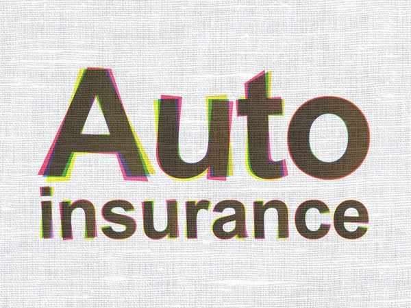 Insurance concept: Auto Insurance on fabric texture background — ストック写真