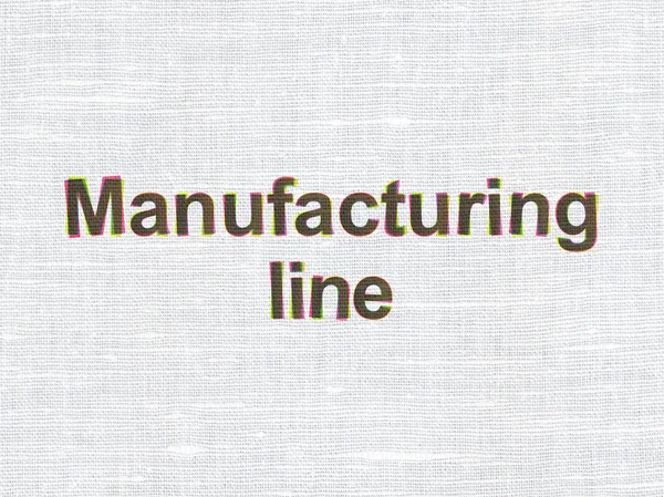 Industry concept: Manufacturing Line on fabric texture background — 스톡 사진