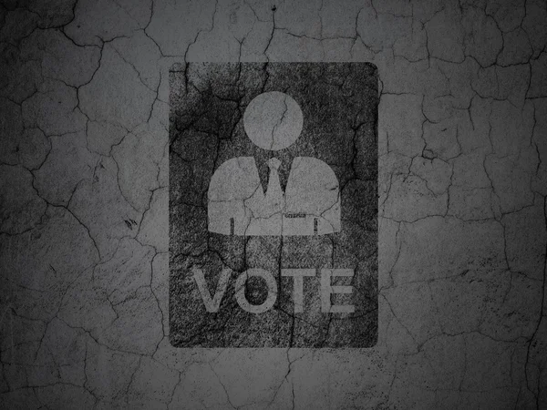 Political concept: Ballot on grunge wall background — Stock Photo, Image