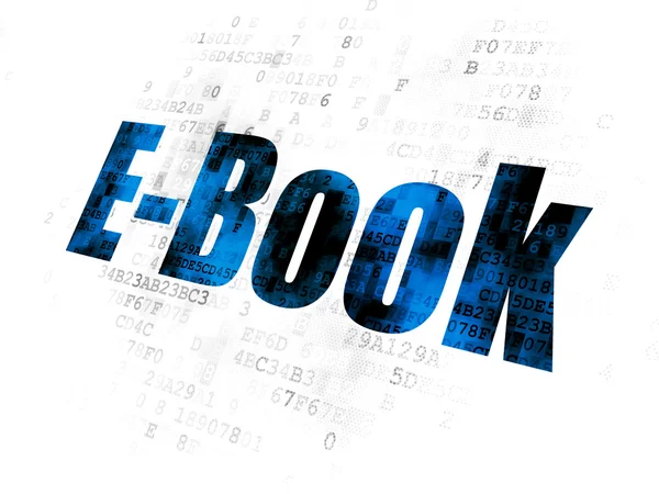 Learning concept: E-Book on Digital background — Stock fotografie