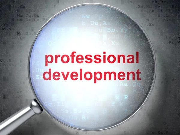 Studying concept: Professional Development with optical glass — 图库照片