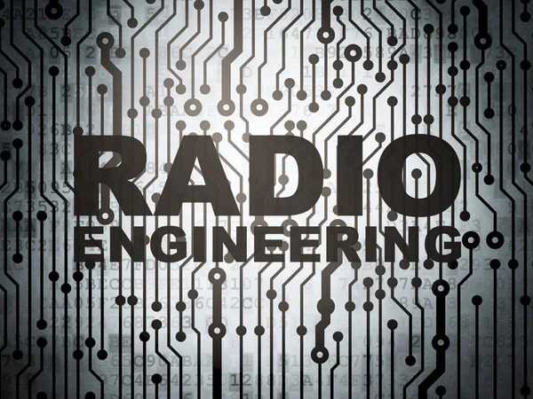 Science concept: circuit board with Radio Engineering — Zdjęcie stockowe