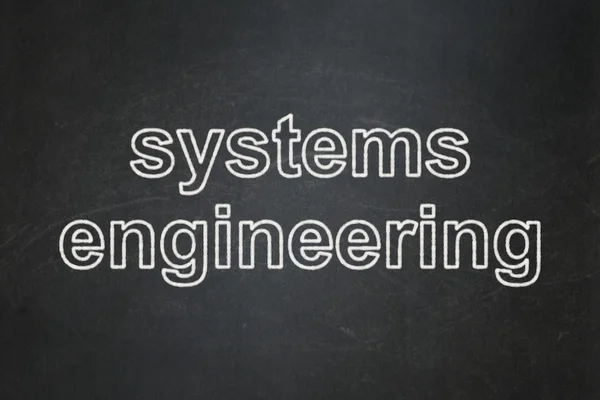 Koncepce vědy: systémy inženýrství na tabuli pozadí — Stock fotografie