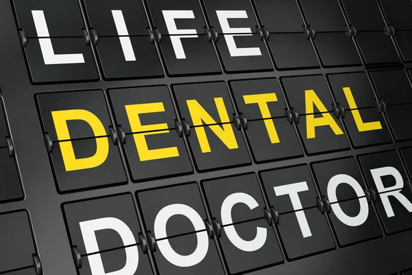 Health concept: Dental on airport board background — ストック写真