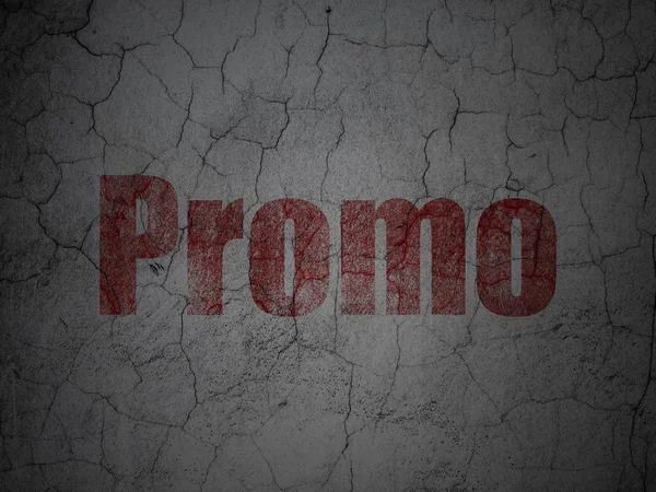 Marketing concept: Promo on grunge wall background — Stok fotoğraf