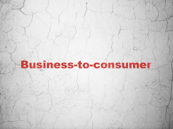 Conceito de negócio: Business-to-consumer on wall background — Fotografia de Stock