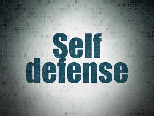 Security concept: Self Defense on Digital Paper background — Zdjęcie stockowe