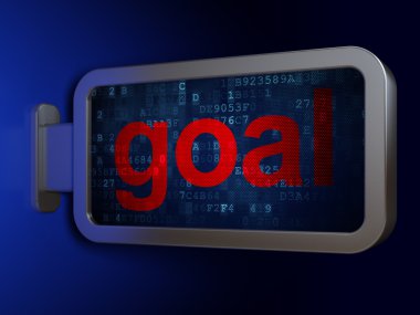 Advertising concept: Goal on billboard background
