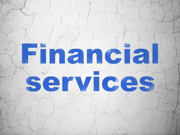 Currency concept: Financial Services on wall background — Stock Photo, Image