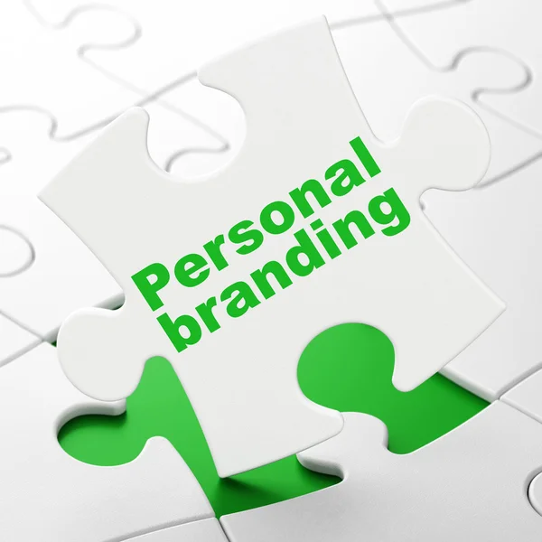 Concetto di marketing: Personal Branding su sfondo puzzle — Foto Stock