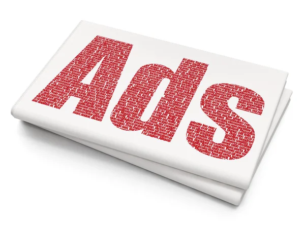 Marketing concept: Ads on Blank Newspaper background — Stock Photo, Image