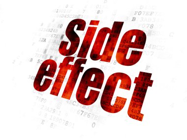 Sağlık kavramı: dijital arka plan üzerinde yan etkisi