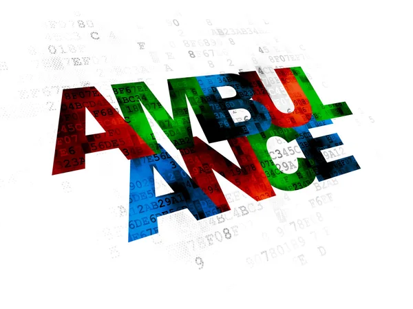 Medicine concept: Ambulance on Digital background — Stock fotografie