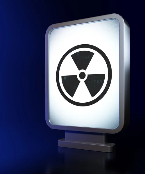 Science concept: Radiation on billboard background — Stok fotoğraf