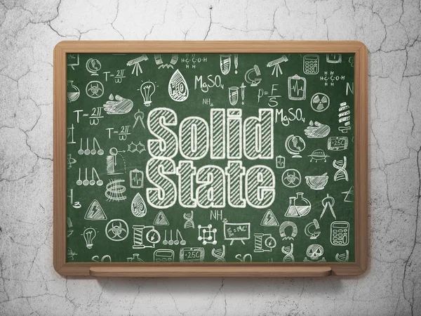 Science concept: Solid State on School Board background — Stockfoto