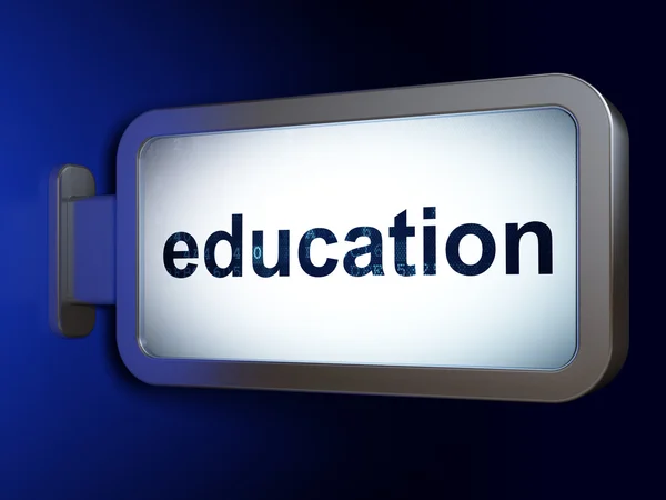 Концепция образования: образование на рекламных щитах — стоковое фото