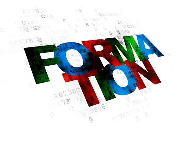 Learning concept: Formation on Digital background — 图库照片