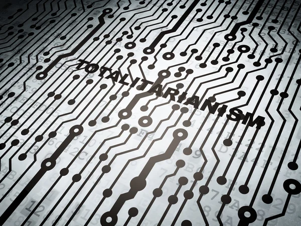 Politics concept: circuit board with Totalitarianism — Stockfoto