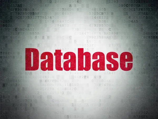 Konsep basis data: Database on Digital Paper background — Stok Foto