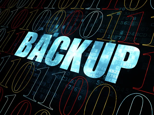 Database concept: Backup on Digital background — 图库照片