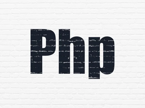 Koncepcja programowania: Php na tle ściany — Zdjęcie stockowe