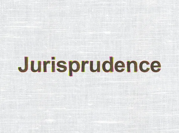Law concept: Jurisprudence on fabric texture background