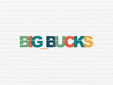 Ekonomi kavramı: duvar arka plan üzerinde büyük paralar