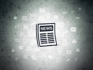News concept: Newspaper on Digital Paper background
