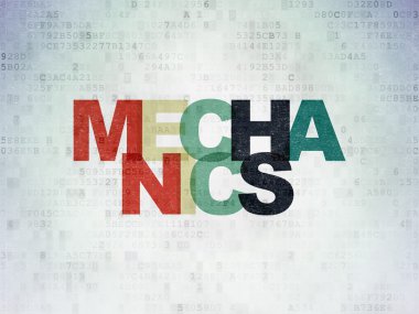 Science concept: Mechanics on Digital Paper background