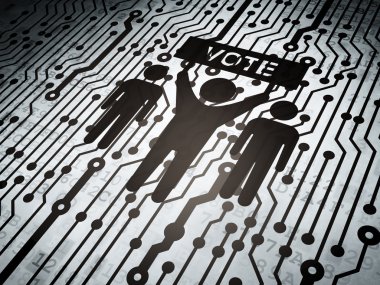 Political concept: circuit board with Election Campaign