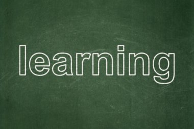 Learning concept: Learning on chalkboard background