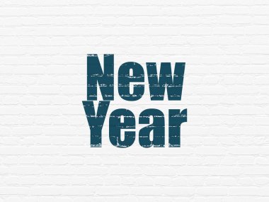 Tatil konsepti: Duvarda Yeni Yıl arkaplanı