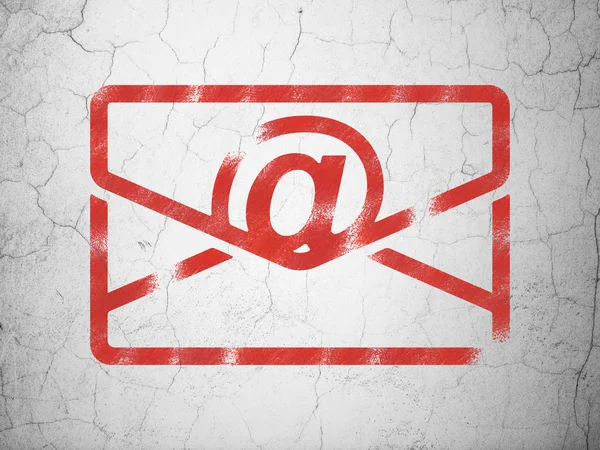 Concetto di finanza: Email su sfondo muro — Foto Stock