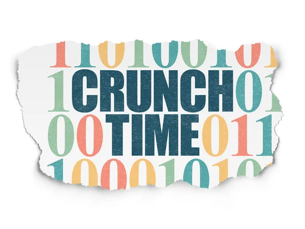 Concept d'entreprise : Crunch Time sur fond de papier déchiré — Photo