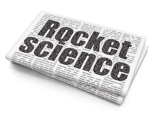 Научная концепция: ракетная наука на фоне газет — стоковое фото