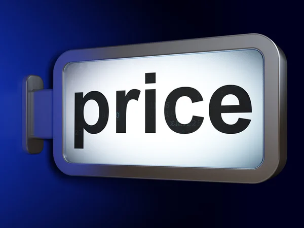 Conceito de publicidade: Preço em fundo outdoor — Fotografia de Stock