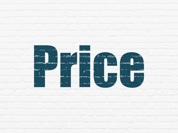 Marketingkonzept: Preis auf Wandhintergrund — Stockfoto