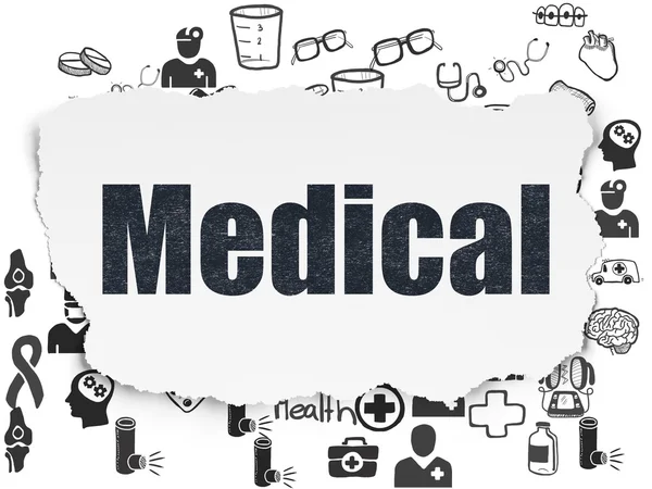 Healthcare concept: Medical on Torn Paper background — Stockfoto