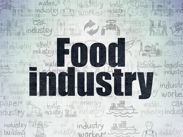 Manufacuring concept: Food Industry on Digital Paper background — ストック写真