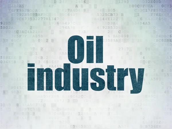 Concepto de industria: industria petrolera sobre fondo de papel digital — Foto de Stock